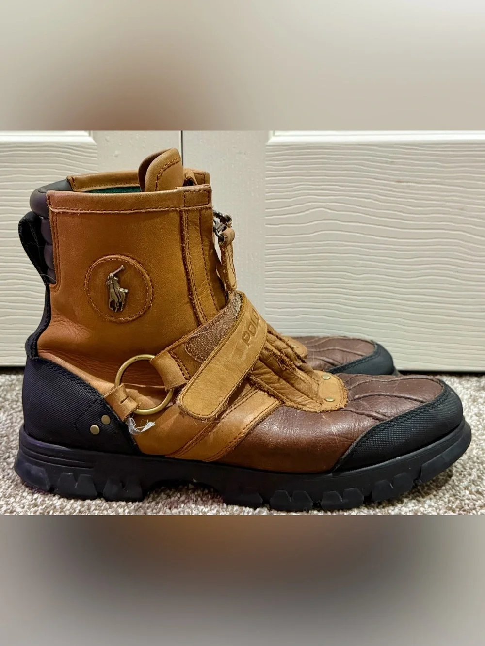 Polo Ralph Lauren Conquest Hi III Mens 9D Leather Boots